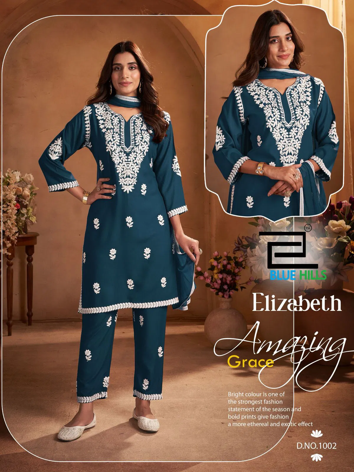 Elizabeth By Blue Hills Rayon Kurtis With Bottom Dupatta Wholesale In India
